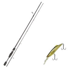 Youngkwu產業Blue Force Starzen擬餌竿 S63L+Damiki SOKILL 55硬餌 314H YELLOW AYU+收納包, 1套