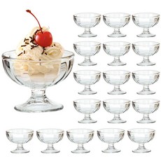 Ocean Glass 直紋冰淇淋杯, 單色, 24入