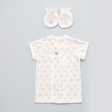 cuby n mom 新生兒保暖短袖肚衣+手套