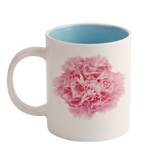 DESIGN AGIT 現成馬克杯 真實康乃馨, 藍色, 1個