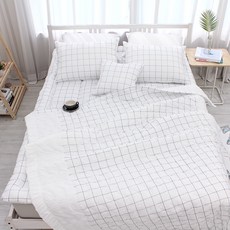 CHOUETTROOM 泡泡紗格紋絎縫寢具組