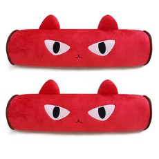 ANINARA Hello Cat車用頸枕, Ara(紅色), 2個