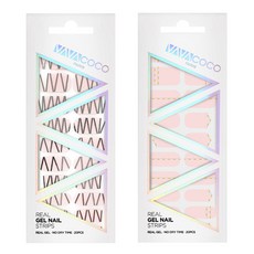 VAVACOCO 凝膠美甲貼片組 混搭Techno + 混搭鑽石鏈, 寶寶粉,寶寶粉, 1個