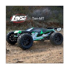 TEAMLOSI TEN MT RTR 1/10 Monster Truck AVC 자이로 버전 RC카, Black + Green(LOS03006T2), 1개