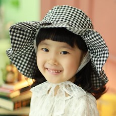 MUXUE 女款格紋皺紋太陽帽