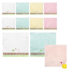 송월타월 뉴 허니펜스 핸드타올 랜덤 발송 10p + 리틀쥬 후염 손수건 분홍, 혼합 색상, 1세트