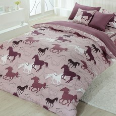 보드래 순면 유니크 홑이불커버, 홀스브라운