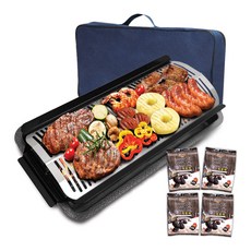 콘츠 터틀 바베큐그릴 L + 천연 야자숯 4p, 1세트