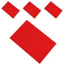 블럭마트 주방 드라잉매트 식기 컵 건조매트 45 x 30 x 1 cm, 1단, 레드, 4개