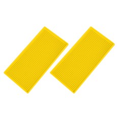 블럭마트 주방 드라잉매트 식기 컵 건조매트 30 x 15 x 1 cm, 1단, 옐로우, 2개