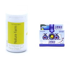 네이쳐팜 Nutrience Pleco Chips 뉴트리언스 플레코 칩 관상어 사료 250ml + 국제어약 그린테크 이끼개선제 10g x 20p, 1세트, 200g