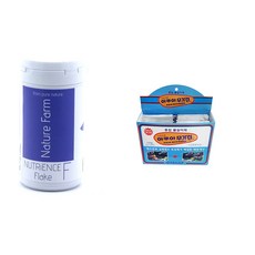 네이쳐팜 Nutrience Flake 뉴트리언스 플레이크 관상어 사료 250ml + 국제어약 아쿠아무가린 종합 물갈이제 7g x 20p, 1세트, 140g