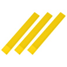 Block Mart 廚房餐具杯子瀝水墊 60 x 8 x 1 cm, 黃色, 3個