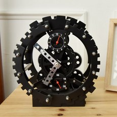 齒輪造型桌鐘, 黑色的