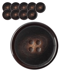 東和商街商城 牛角鈕扣1 20mm, 深棕色, 10個