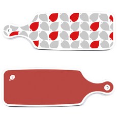 Roem Design 上菜砧板 2入 紅色板套組, 紅色板, 紅綠色落葉板, 1套