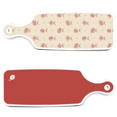 Loem Design 托盤砧板 2入 紅色砧板組合, 紅色砧板, 淡黃色花束砧板, 1套