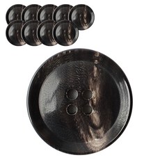 TEDBROWN 東和商場 牛角釦5 20mm, 黑色斑點, 10個