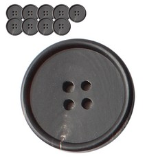 TEDBROWN 東和商場 牛角鈕扣1 20mm, 霧面黑, 10個