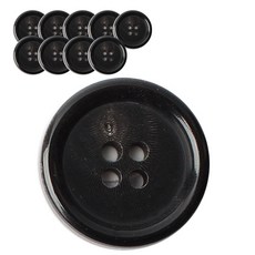 동화상가몰 소뿔단추6 15mm, 블랙, 10개입