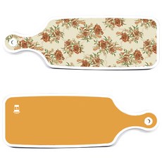 Roem Design 上菜砧板 2入 黃色組合, 黃色, 深木色花朵, 1套