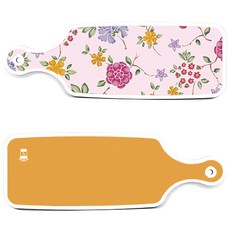 Roem Design 上菜砧板 2入 黃色套組, 黃色, 浪漫紅 花卉 淺粉紅色, 1套