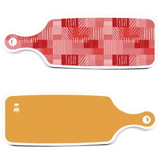 Roem Design 上菜砧板 2件組 黃色, 黃色, 長短色格紋, 1套