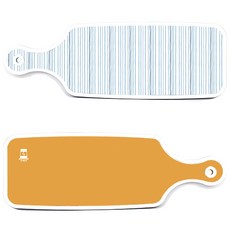 Roem Design 上菜砧板 2入 黃色組合, 黃色, 深藍色線條, 1套