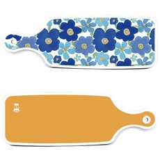 Roem Design 上菜砧板 2入 黃色組合, 黃色, 湖水綠花朵, 1套