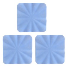 Block Mart 水槽洗手檯用硅藻土方形肥皂架, 藍色, 3入