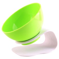 ARYKO DrMini 貓狗曲線設計碗, 白色 + 綠色, 1個
