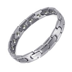 Hottime 銀色手鍊+包裝盒+長度調整工具, 1套