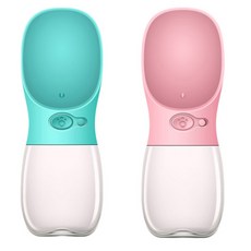 아리코 DrMini 고양이 & 강아지 파스텔 휴대용 물병 그릇 350ml, 랜덤 발송, 2개