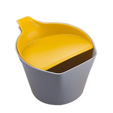 그뤠잇맘 다용도 음식물처리 쓰레받기통, 옐로우