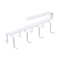 好媽媽現代廚房收納夾式多鉤置物架衣架, 白色的, 1個