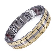 Hottime 黃金鈦磁石手鍊 10093 + 收納盒 + 長度調整工具, 1套