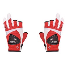 APIS 蜂窩支架磁鐵釣魚手套 AP-F503R, 紅色的