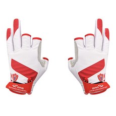 APIS 微型皮革釣魚手套 AP-F504W, 白色的