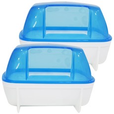 카르노 햄스터 목욕통 겸 화장실 L, 블루, 2개