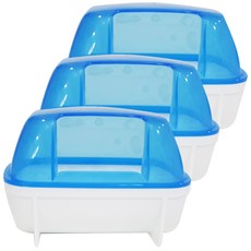 카르노 햄스터 목욕통 겸 화장실 S, 블루, 3개