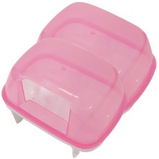 카르노 햄스터 목욕통 겸 화장실 L, 핑크, 2개