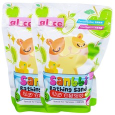 앨리스 소동물 목욕 모래 사과향, 2개, 1kg