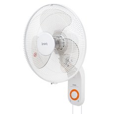 inoq 雙色壁掛式電風扇 16吋 白橘色, IA-W160