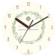 HAPPY VIRUS 室內設計插畫掛鐘, 1104 花環