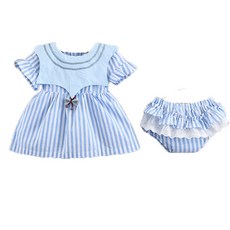 JOY MULTI Cape Dangara 女童短袖連衣裙 2件套