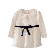 JOY MULTI 女童奢華蕾絲連衣裙