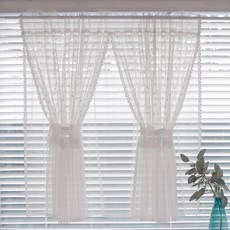 Casa El迷你窗簾, 白色的