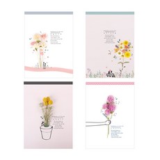 Toktok Fancy 繪圖迷你信紙, 混和顏色, 4個