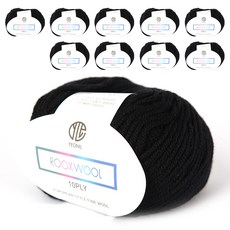 YEONIL Luxwool 10PLY 編織線, 2黑色