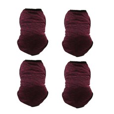 ARYKO DrMini 貓狗通用現代棉質薄款背心T恤 4件組, 酒紅色